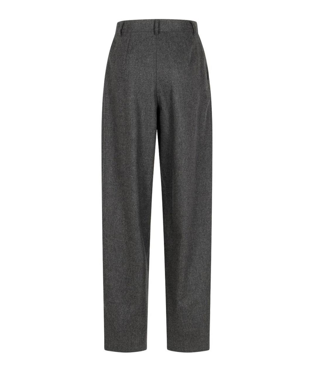 EMPORIO ARMANI Серые шерстяные брюки широкие, фото 2