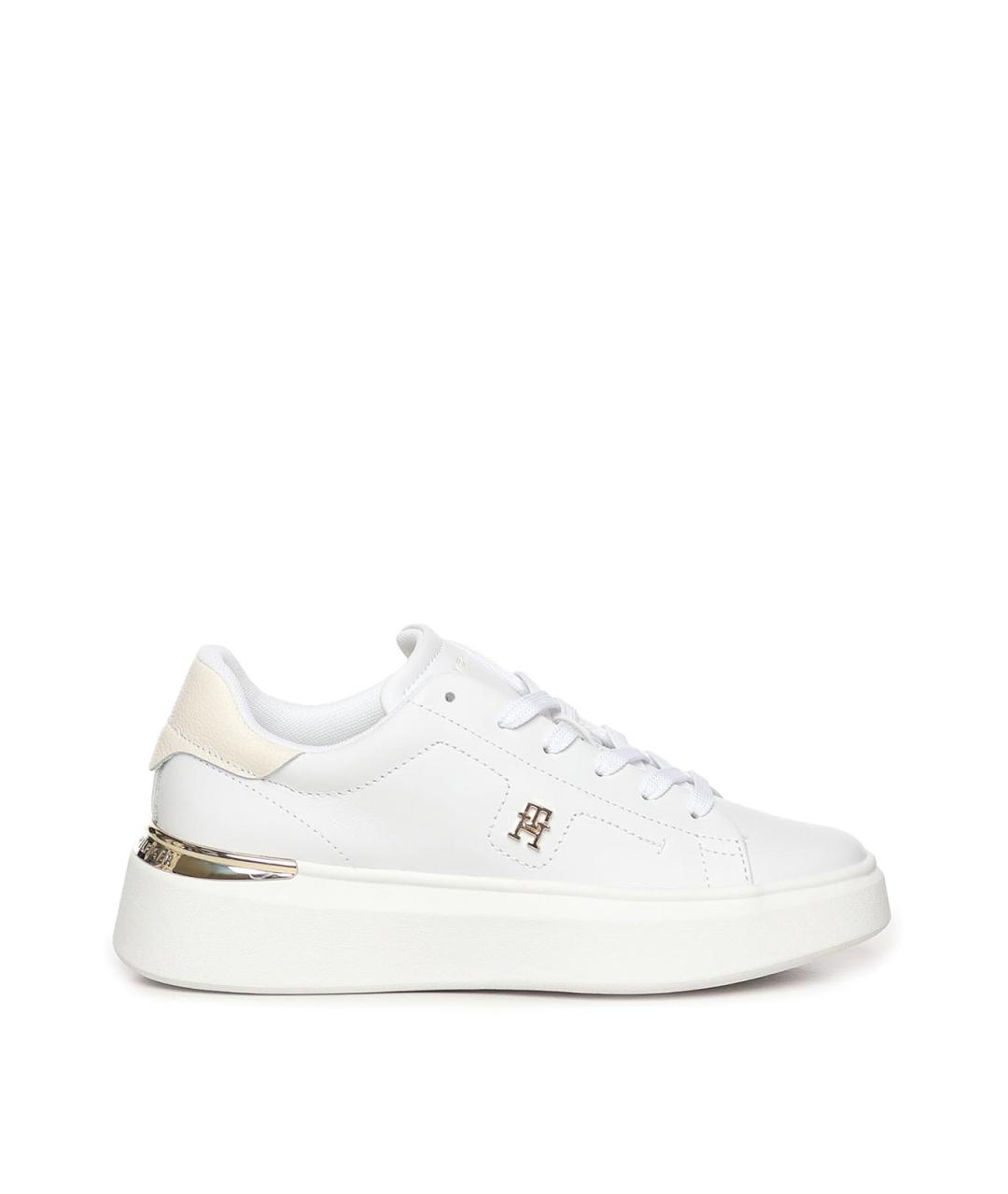 TOMMY HILFIGER Белые кожаные кеды, фото 1