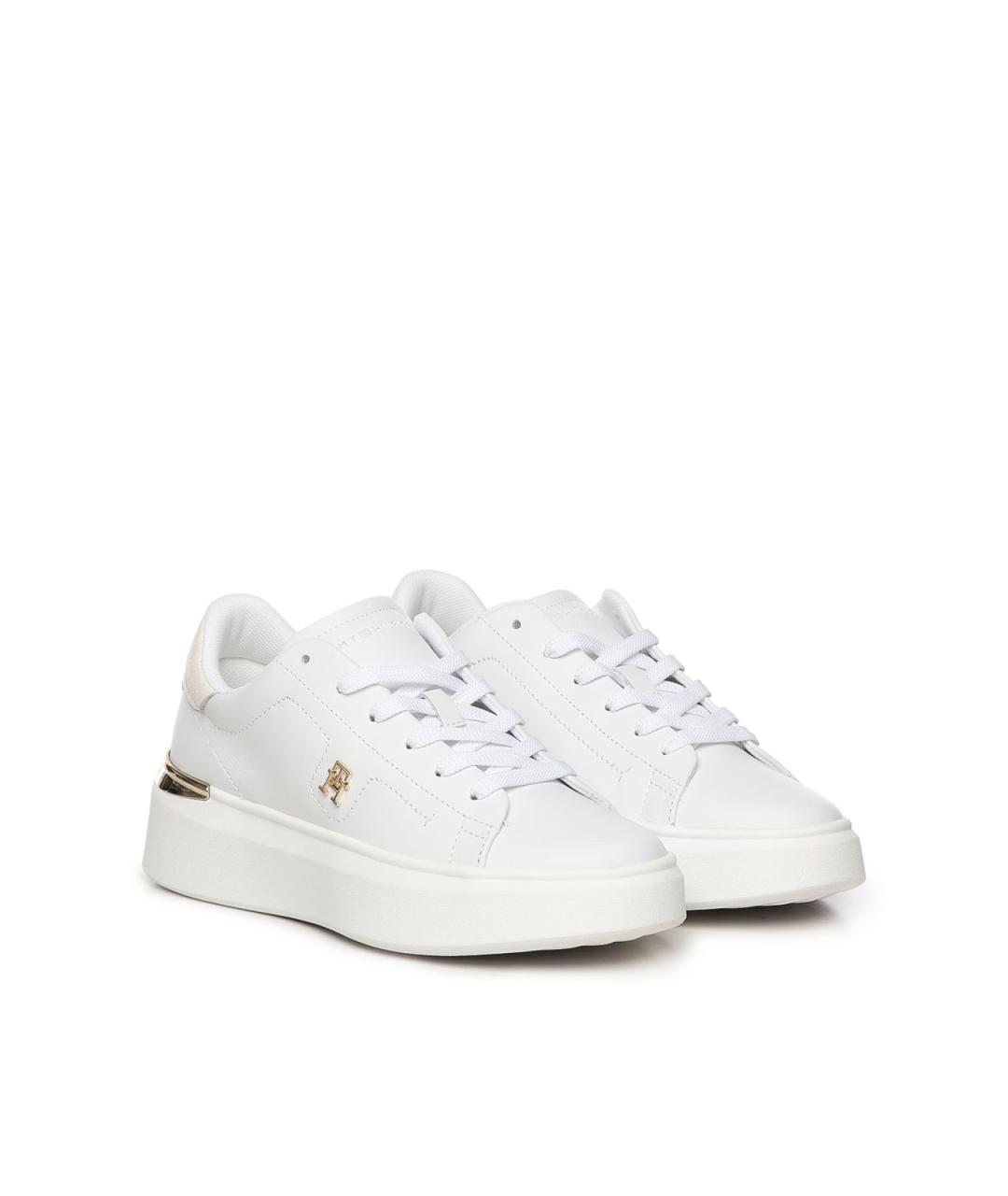 TOMMY HILFIGER Белые кожаные кеды, фото 2