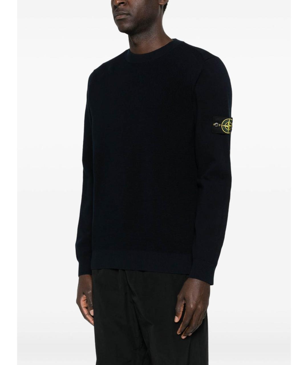 STONE ISLAND Синий хлопковый джемпер / свитер, фото 5