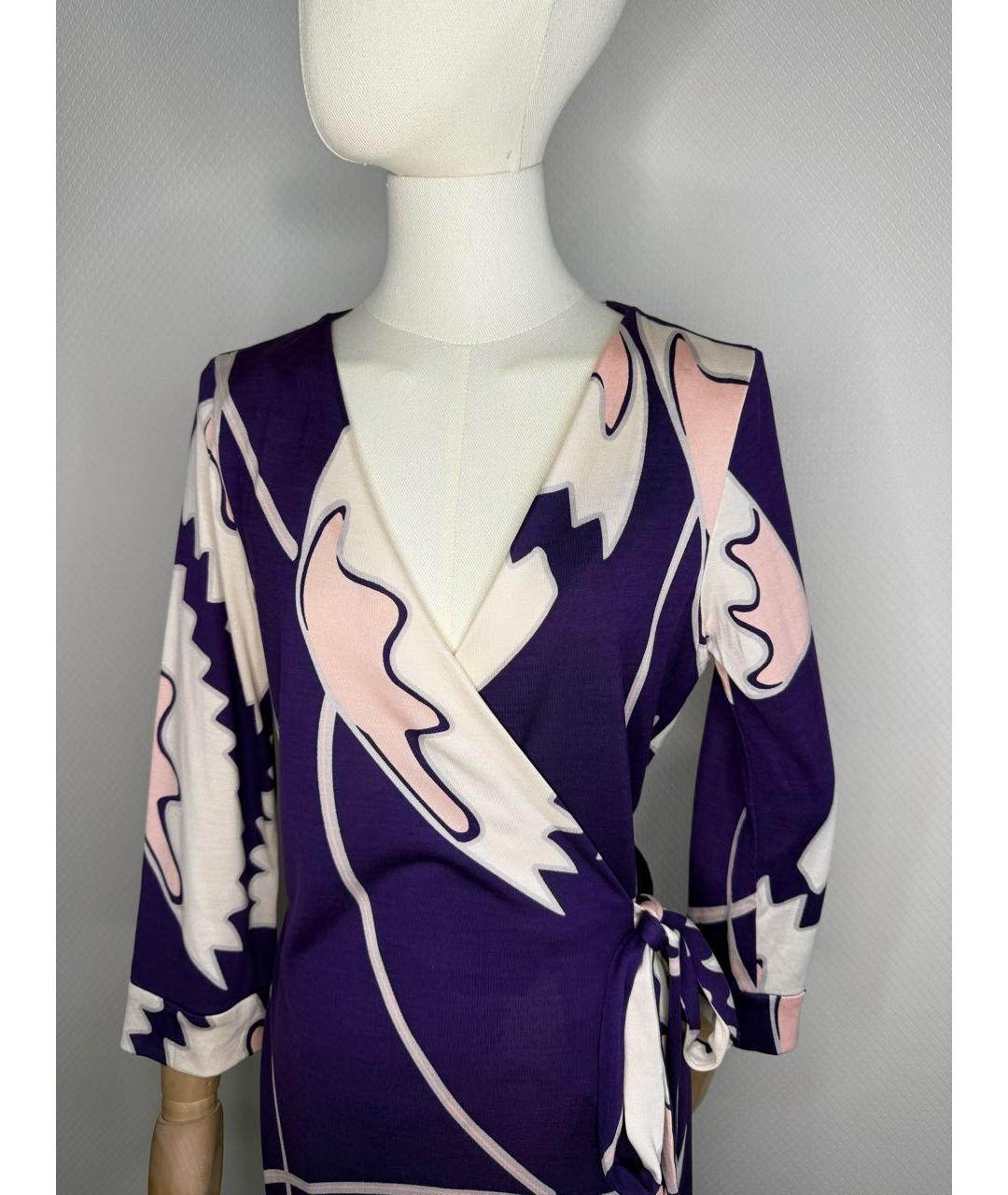 DIANE VON FURSTENBERG Мульти шелковое повседневное платье, фото 7