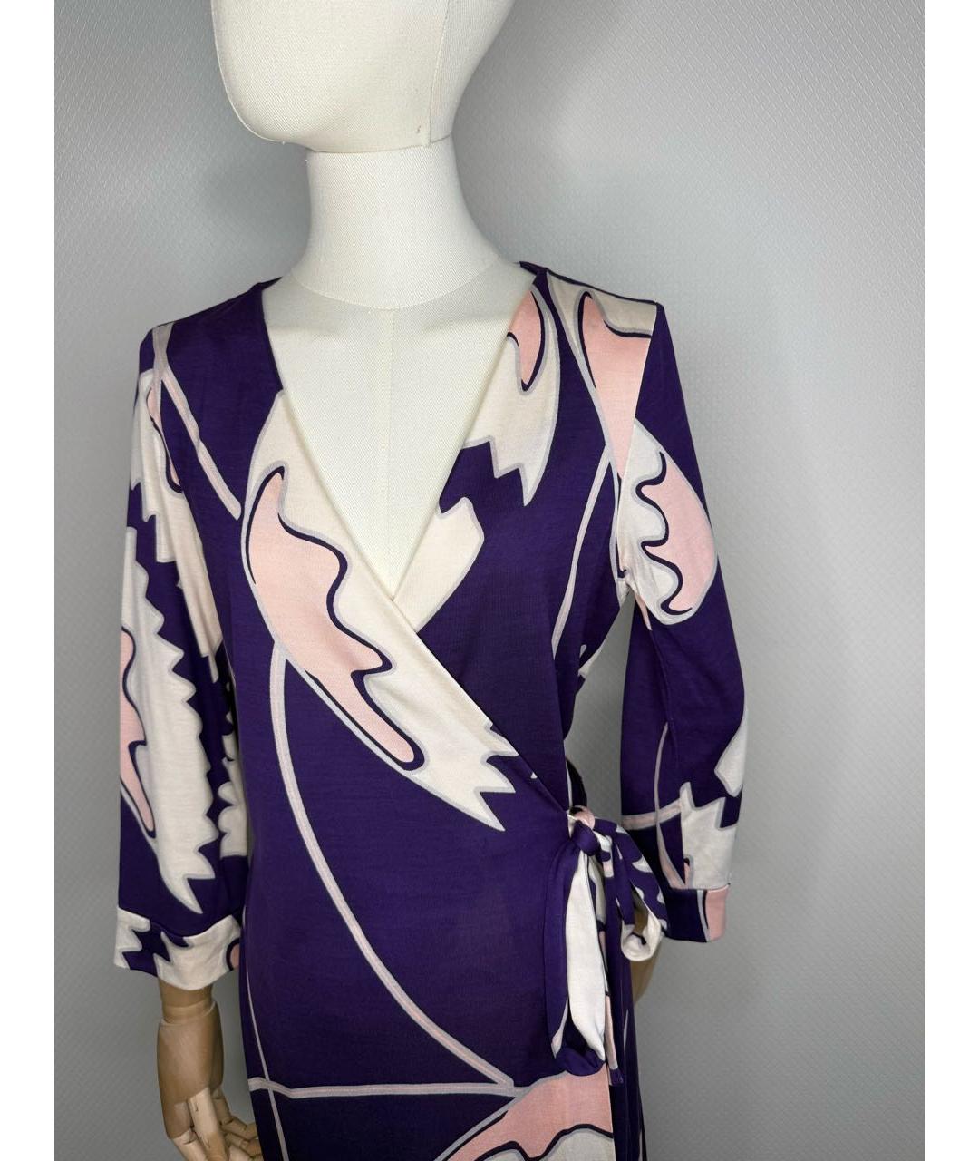 DIANE VON FURSTENBERG Мульти шелковое повседневное платье, фото 8
