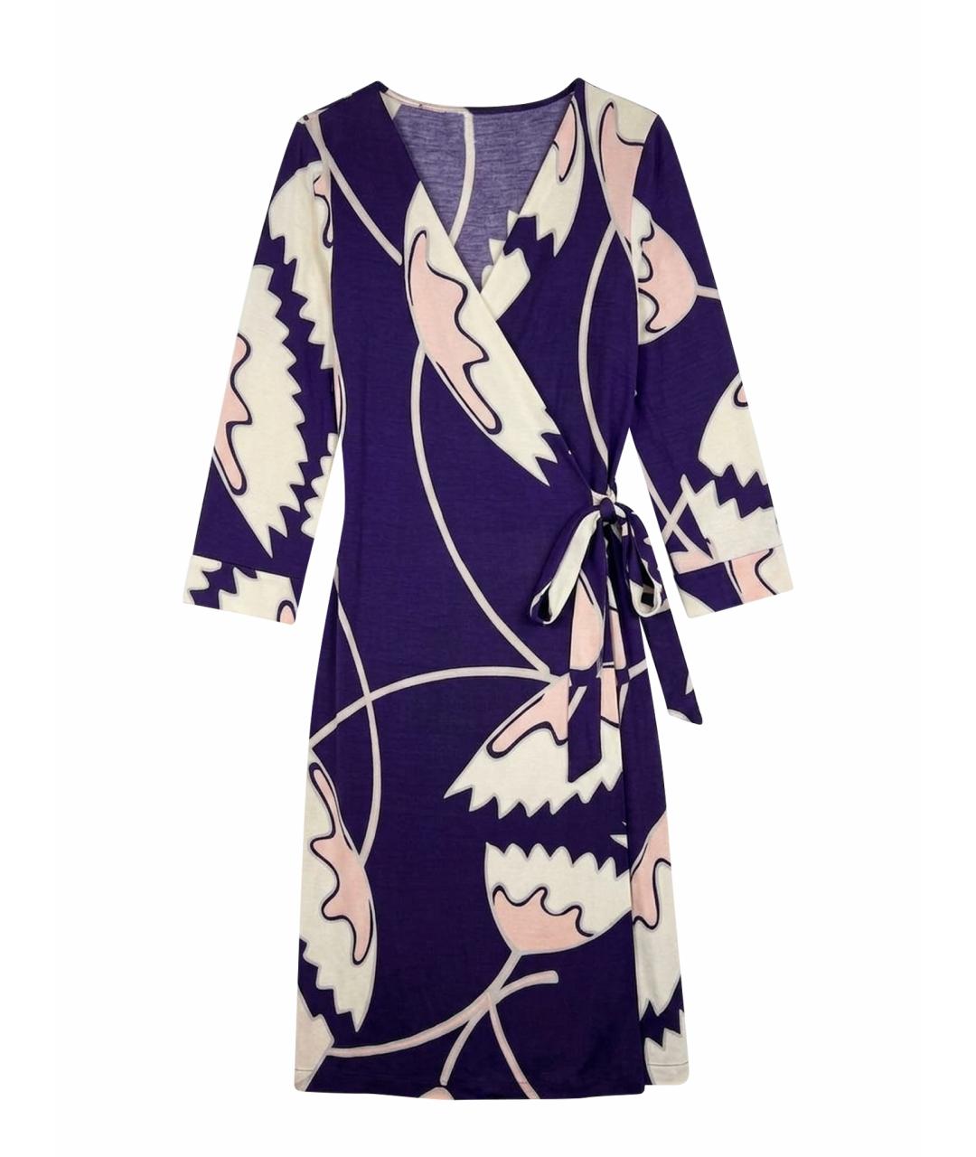 DIANE VON FURSTENBERG Мульти шелковое повседневное платье, фото 1