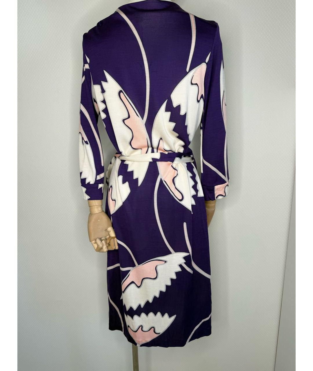 DIANE VON FURSTENBERG Мульти шелковое повседневное платье, фото 6