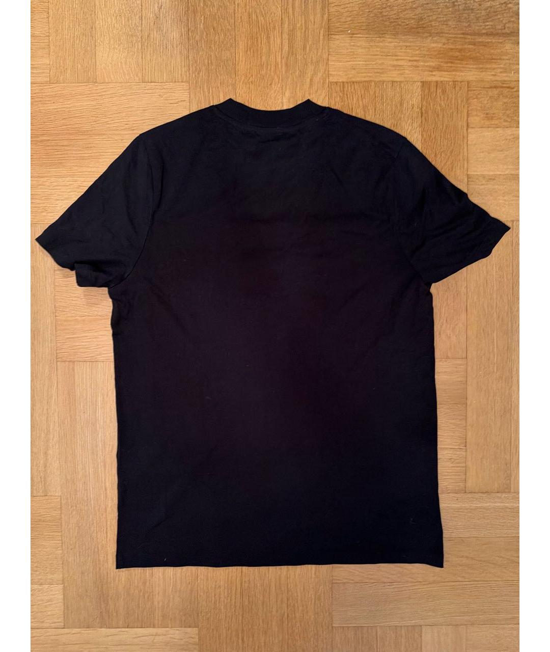JIL SANDER Черная хлопковая футболка, фото 2