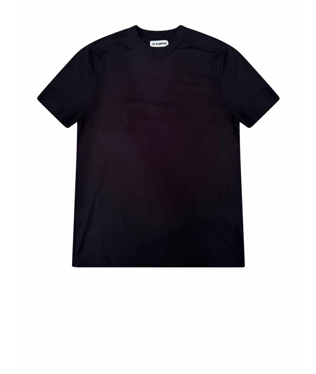 JIL SANDER Черная хлопковая футболка, фото 1