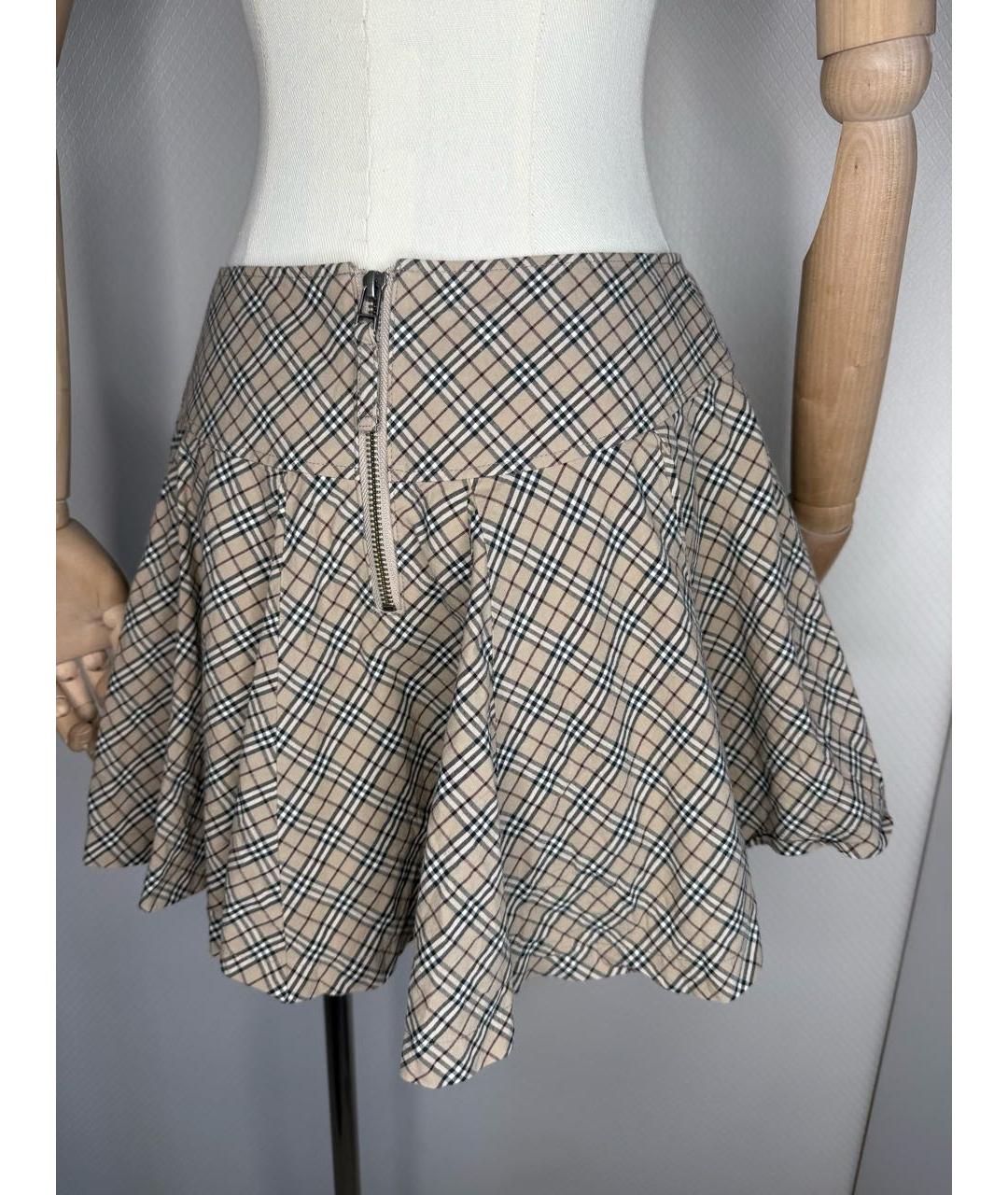 BURBERRY Мульти юбка мини, фото 4