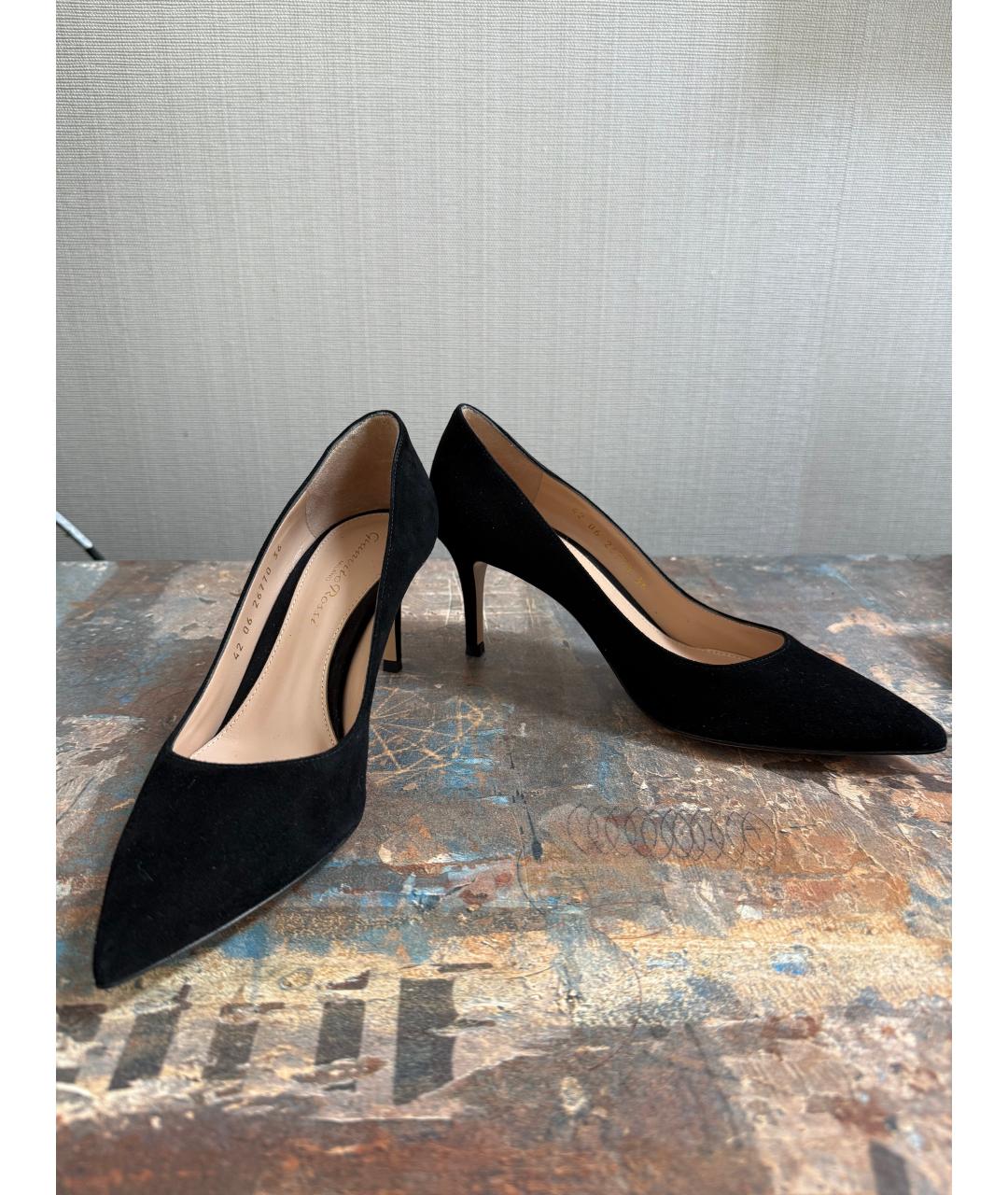 GIANVITO ROSSI Черные замшевые туфли, фото 6