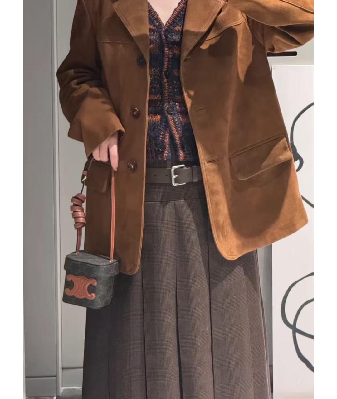 CELINE Коричневая канва сумка через плечо, фото 6
