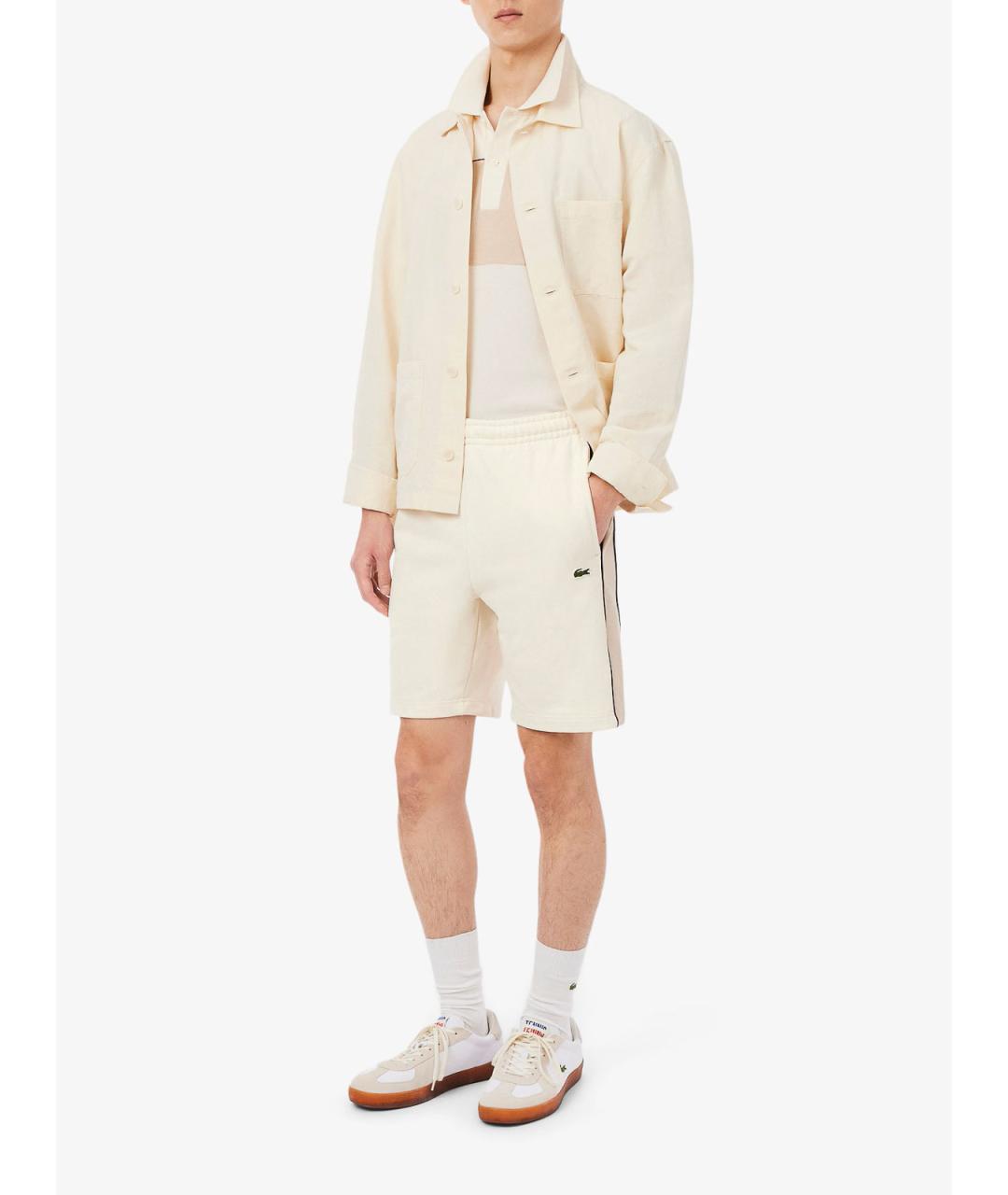 LACOSTE Бежевые хлопковые шорты, фото 6