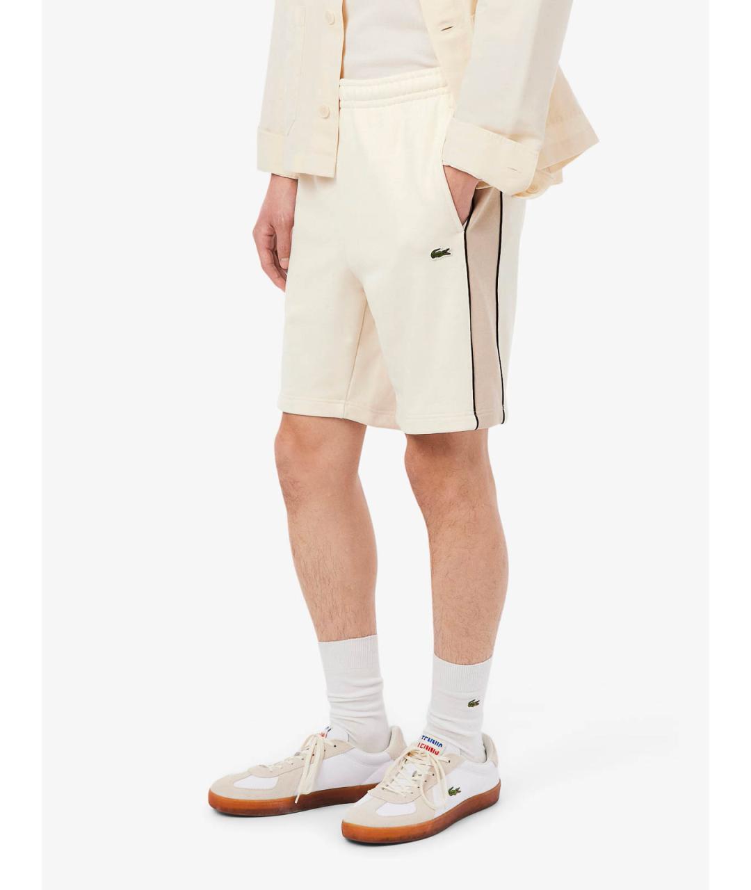LACOSTE Бежевые хлопковые шорты, фото 7