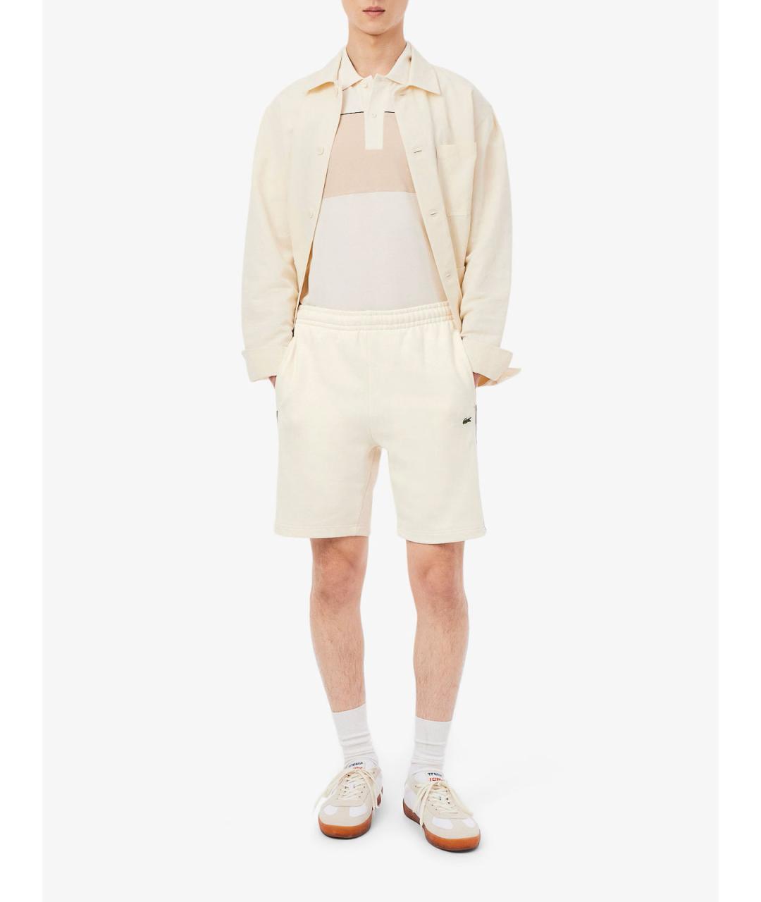 LACOSTE Бежевые хлопковые шорты, фото 5