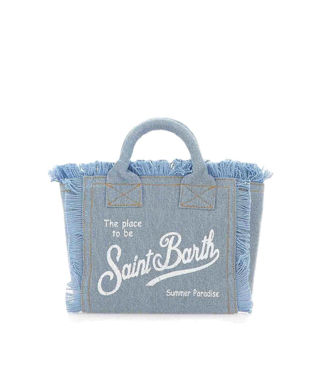 MC2 SAINT BARTH Голубая хлопковая пляжная сумка, фото 1