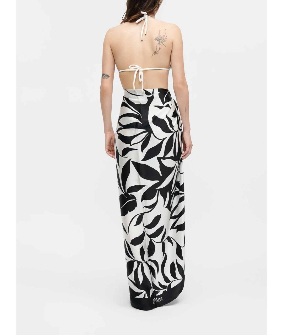 MAX MARA Черное полиэстеровое парео, фото 4