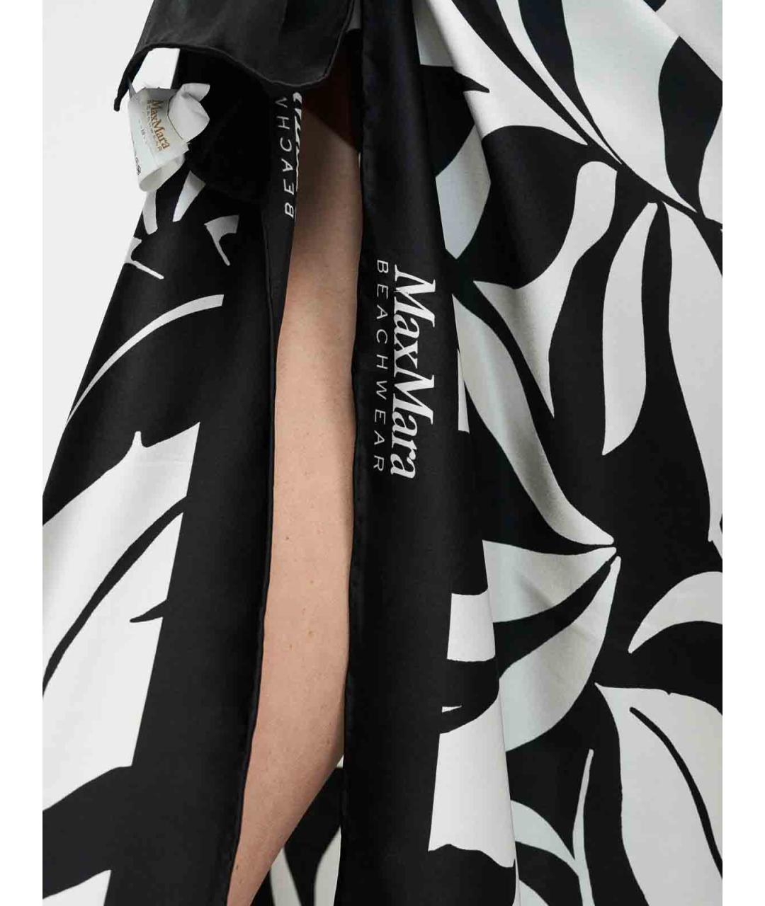 MAX MARA Черное полиэстеровое парео, фото 6