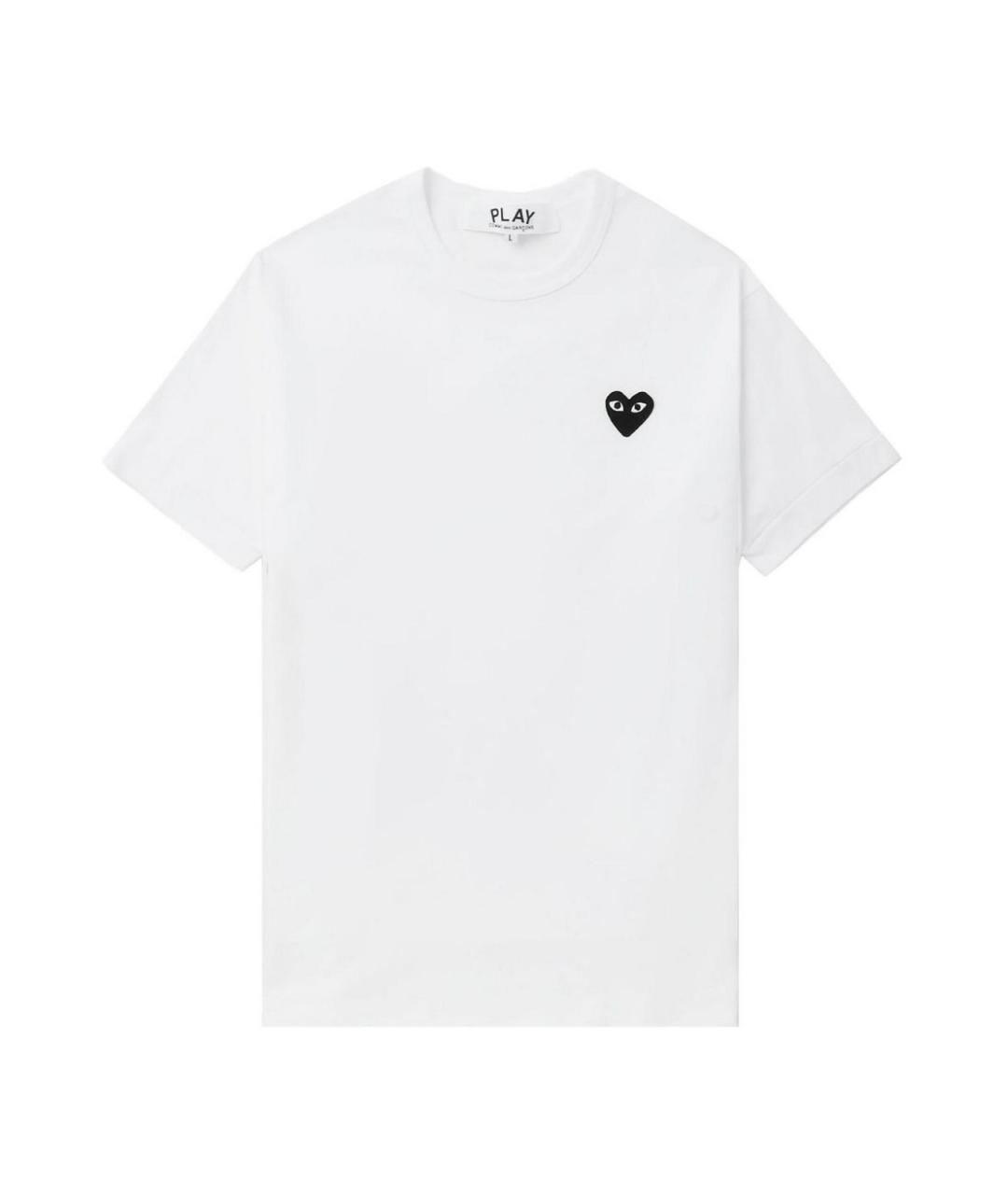 COMME DES GARÇONS Белая хлопковая футболка, фото 1