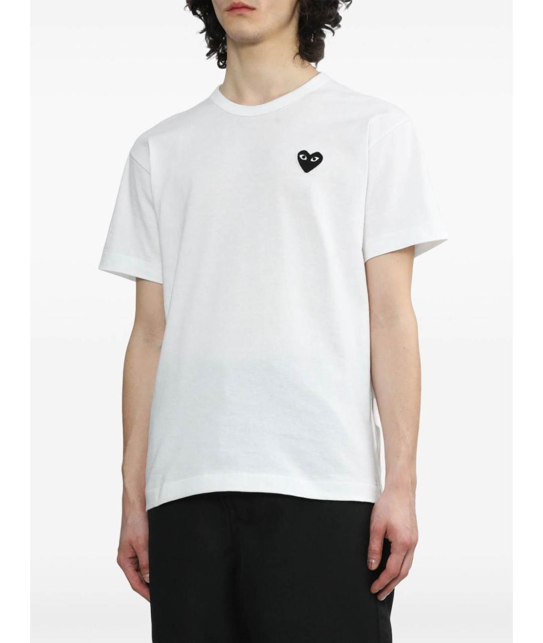 COMME DES GARÇONS Белая хлопковая футболка, фото 4