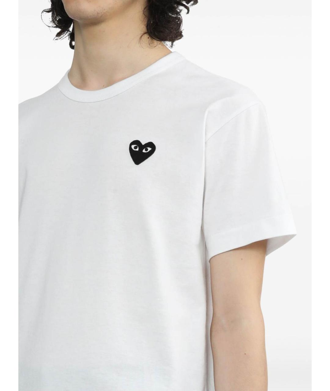 COMME DES GARÇONS Белая хлопковая футболка, фото 6
