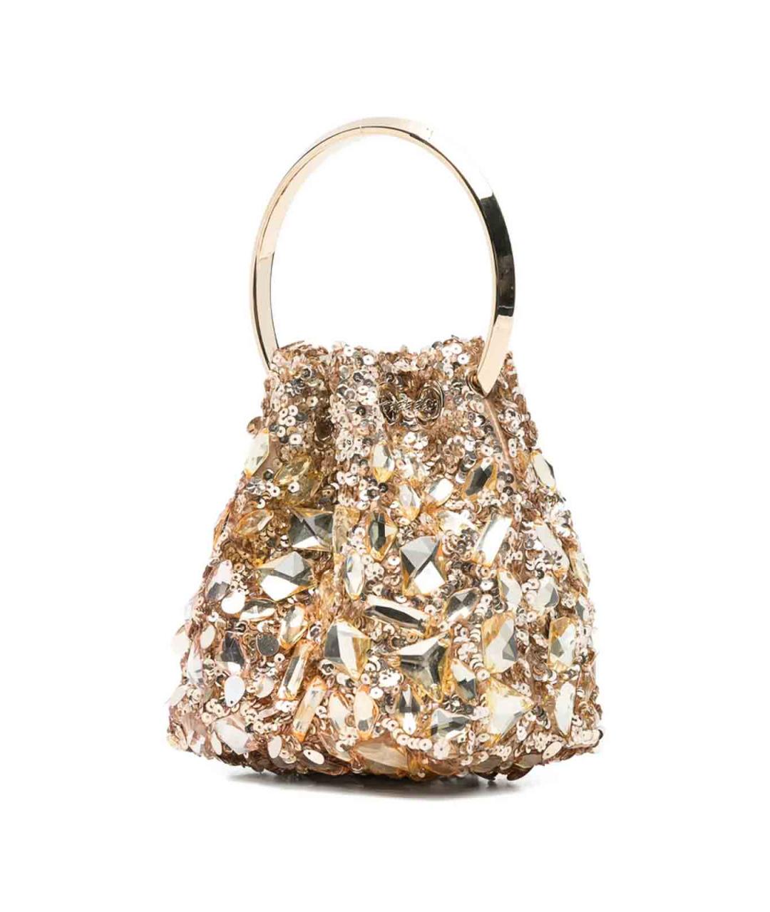 JIMMY CHOO Золотая сумка с короткими ручками, фото 2