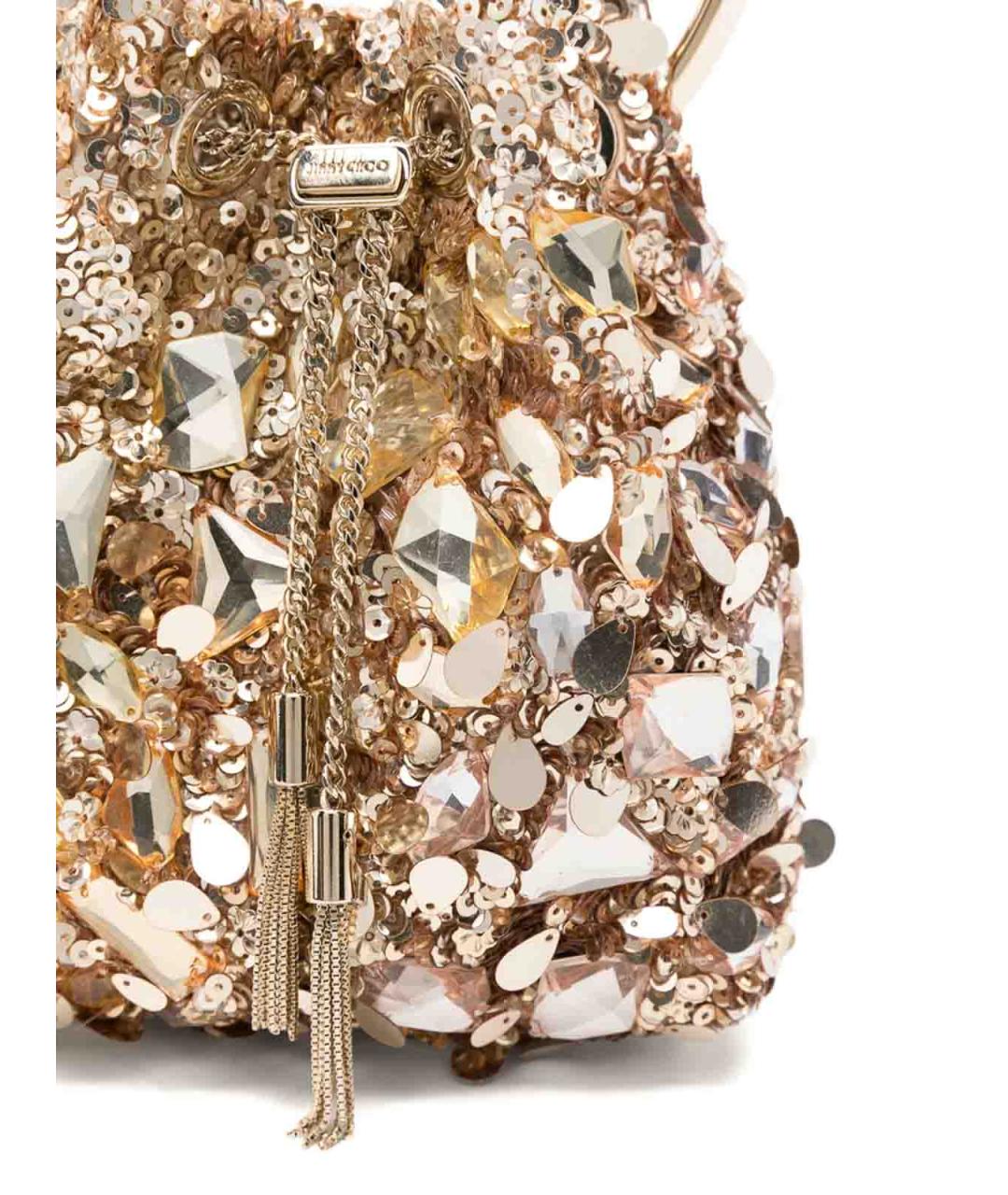 JIMMY CHOO Золотая сумка с короткими ручками, фото 4