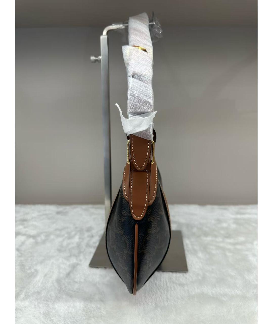 CELINE Коричневая канва сумка через плечо, фото 4