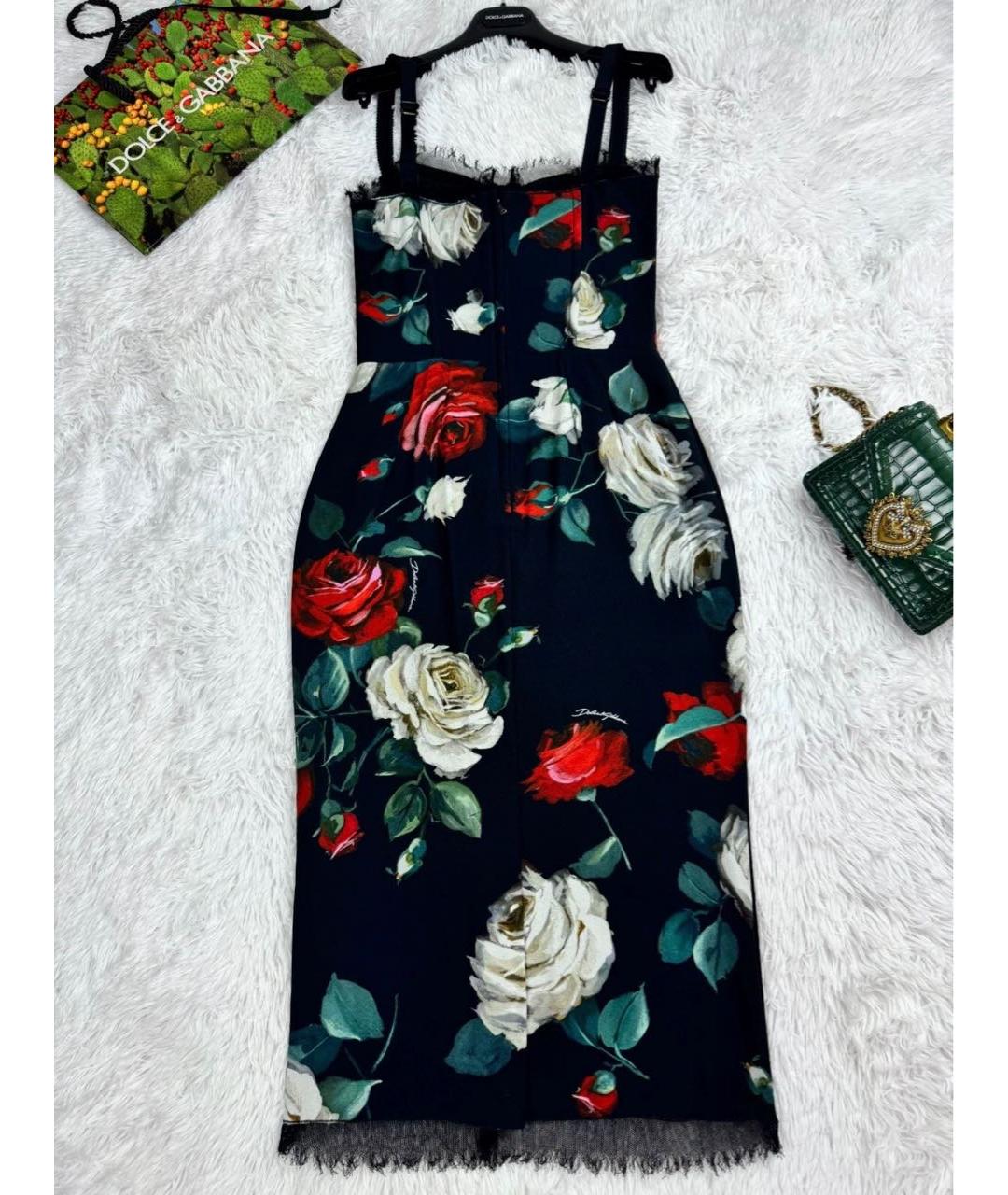 DOLCE&GABBANA Мульти креповое вечернее платье, фото 6