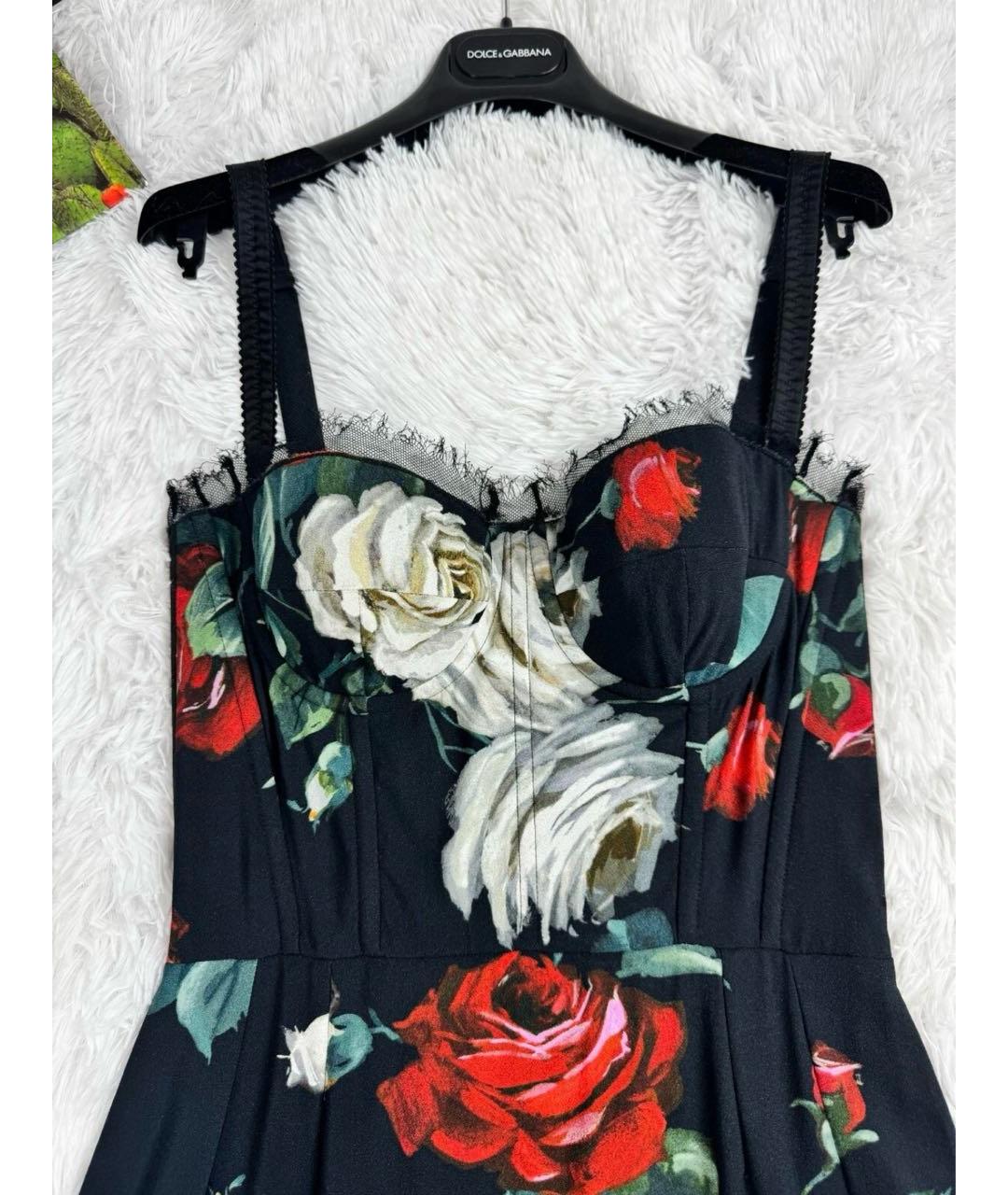 DOLCE&GABBANA Мульти креповое вечернее платье, фото 5