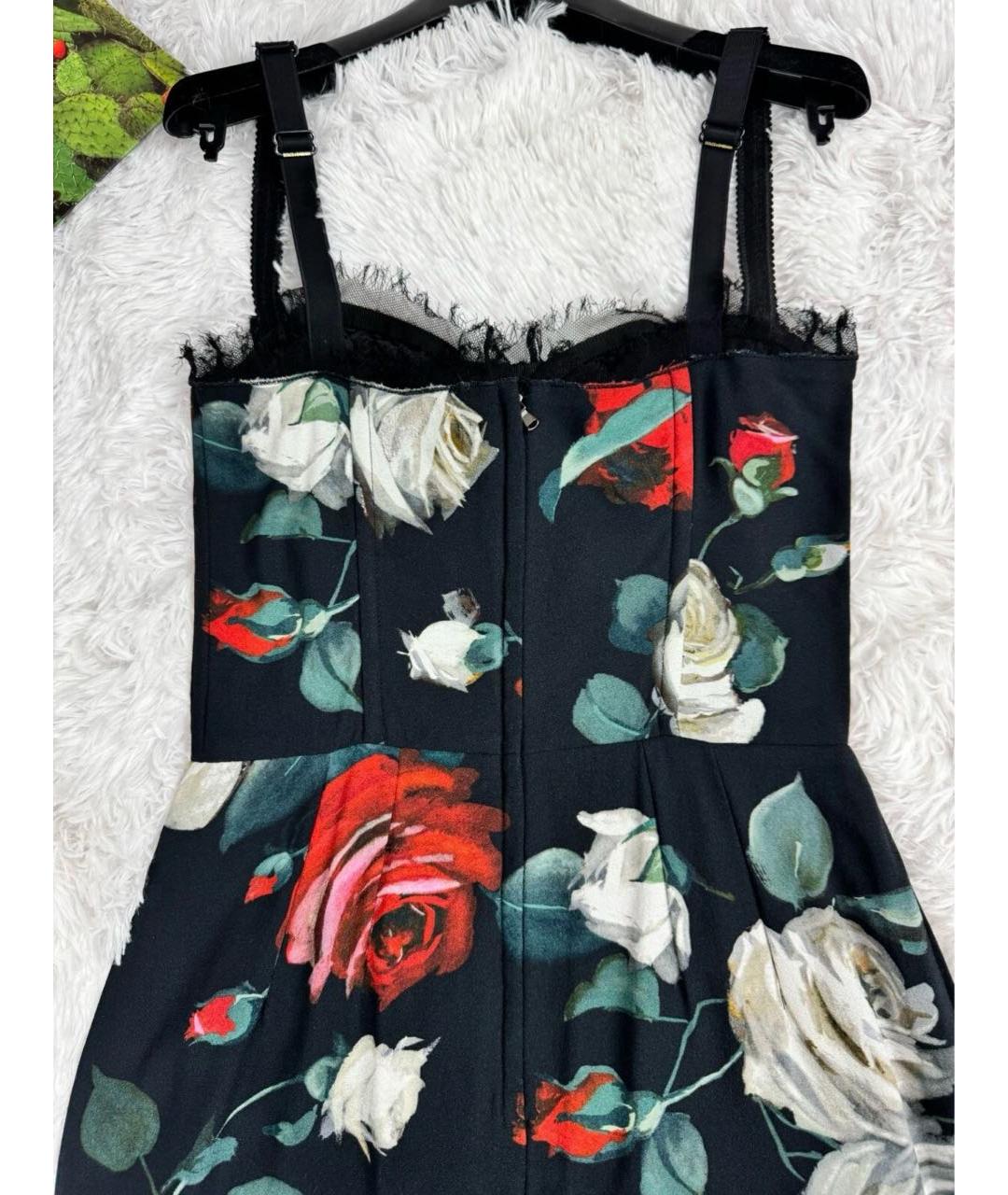 DOLCE&GABBANA Мульти креповое вечернее платье, фото 7