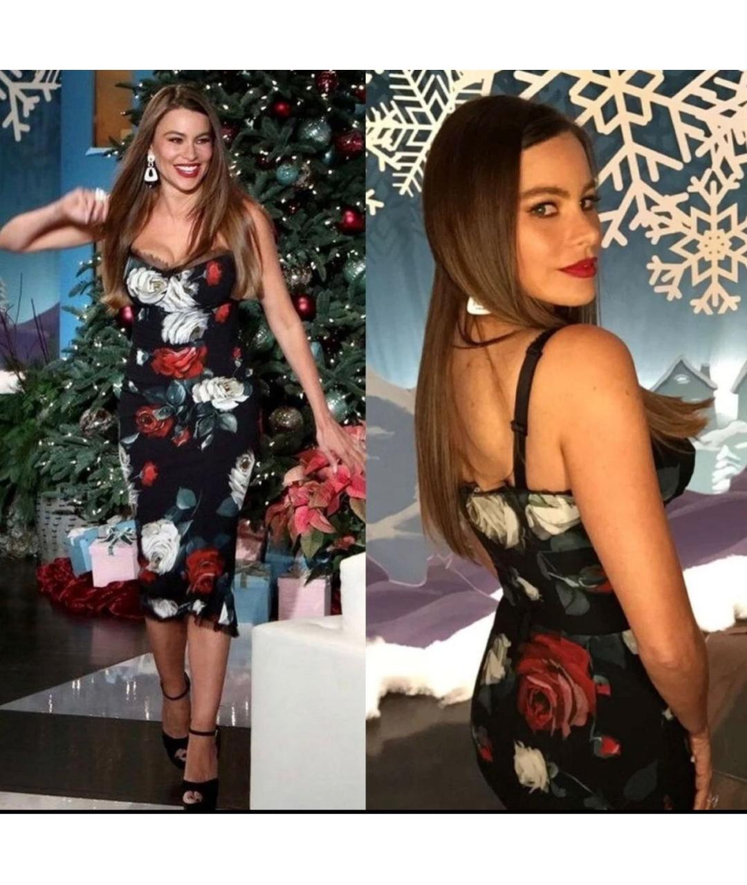 DOLCE&GABBANA Мульти креповое вечернее платье, фото 2
