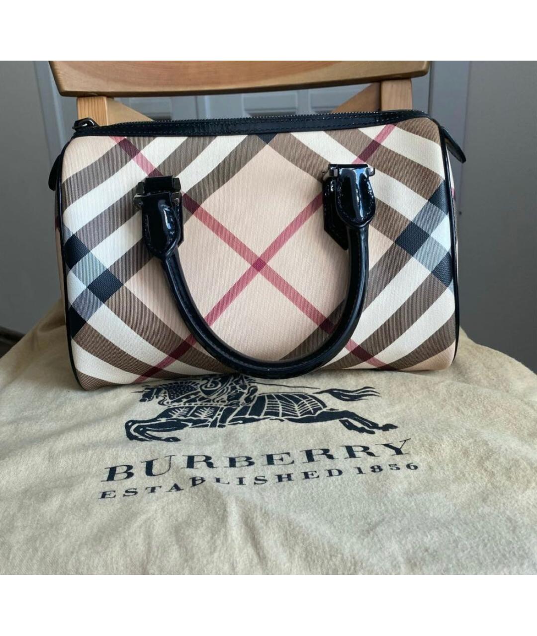 BURBERRY Бежевая сумка с короткими ручками, фото 3