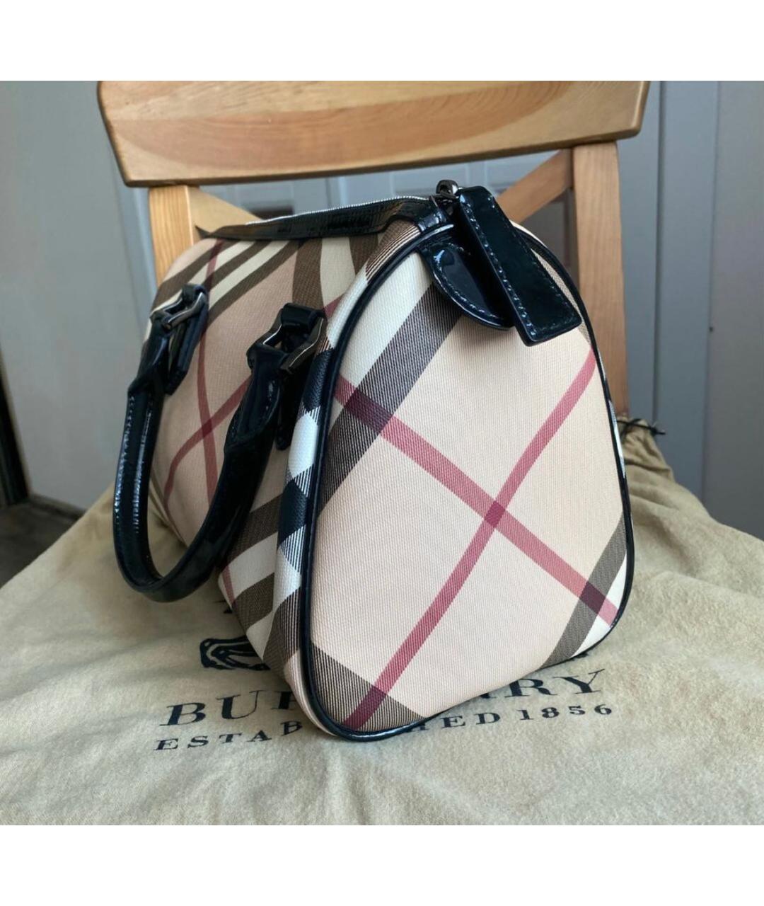 BURBERRY Бежевая сумка с короткими ручками, фото 2