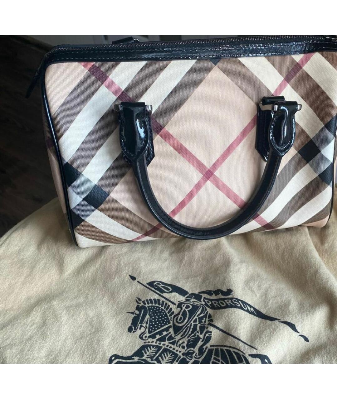 BURBERRY Бежевая сумка с короткими ручками, фото 6