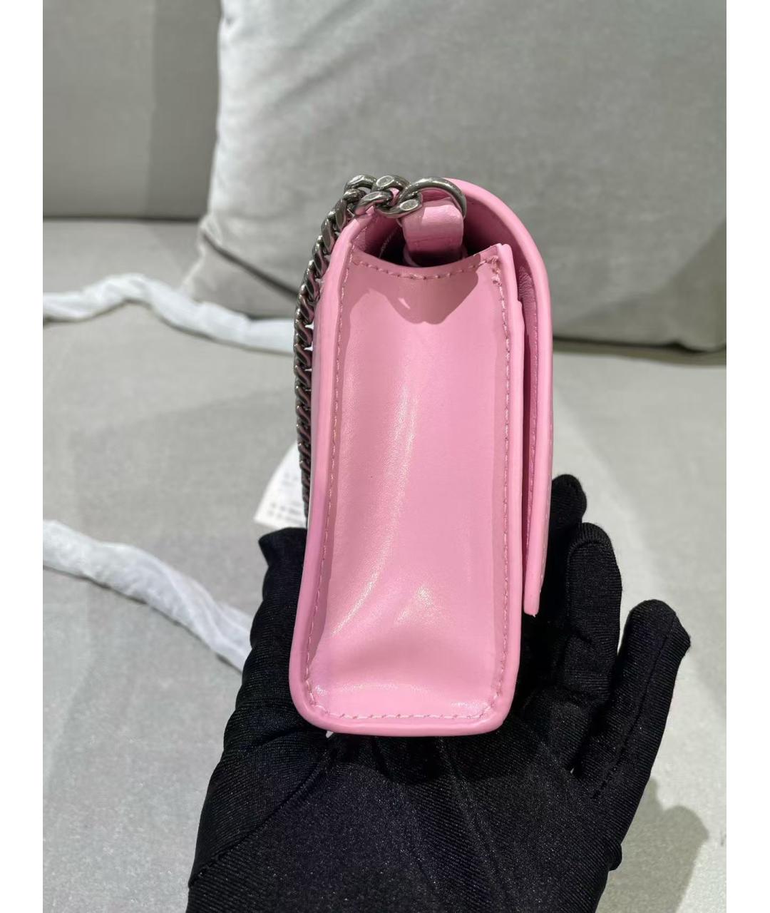 BALENCIAGA Розовая кожаная сумка через плечо, фото 3