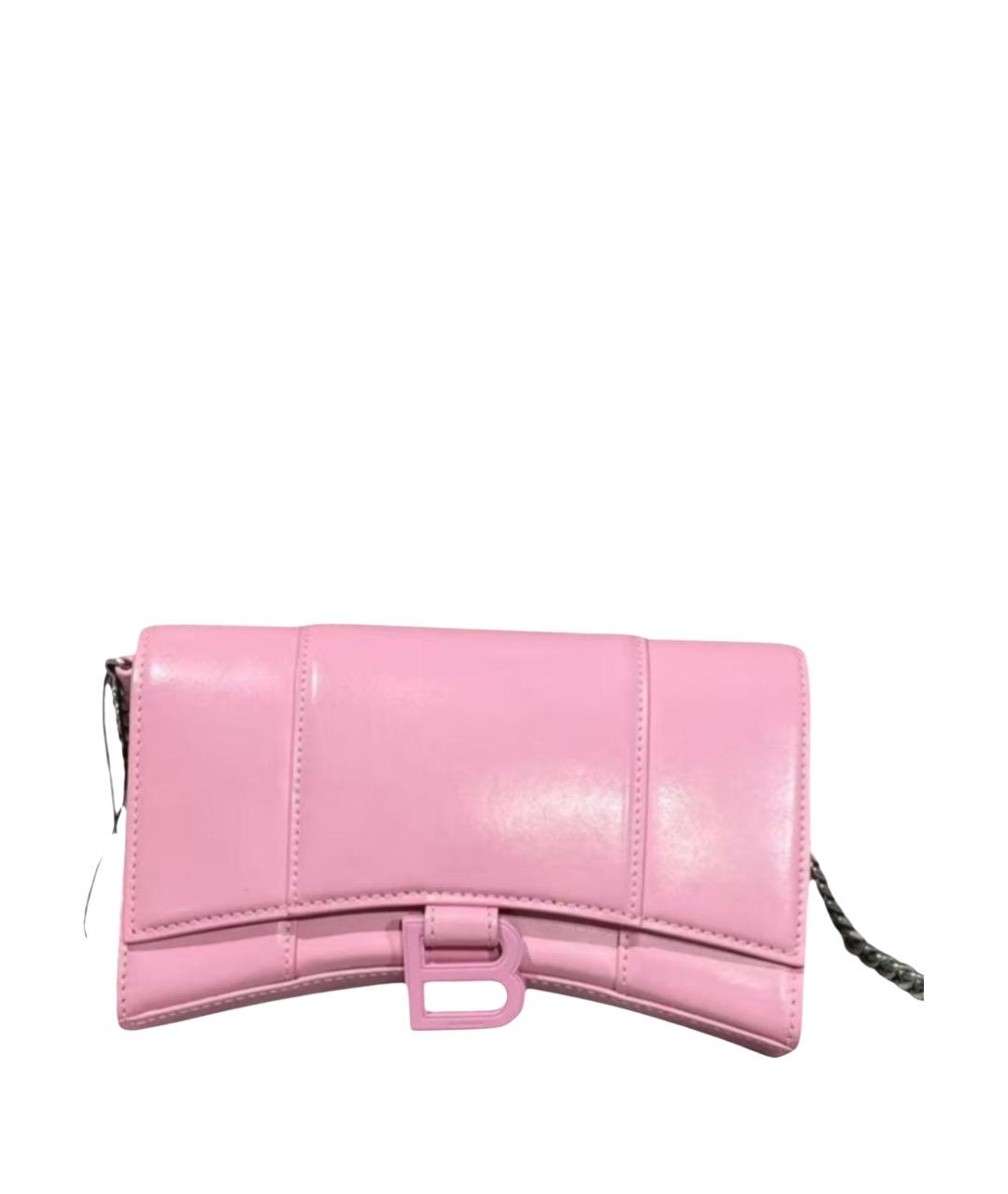 BALENCIAGA Розовая кожаная сумка через плечо, фото 1