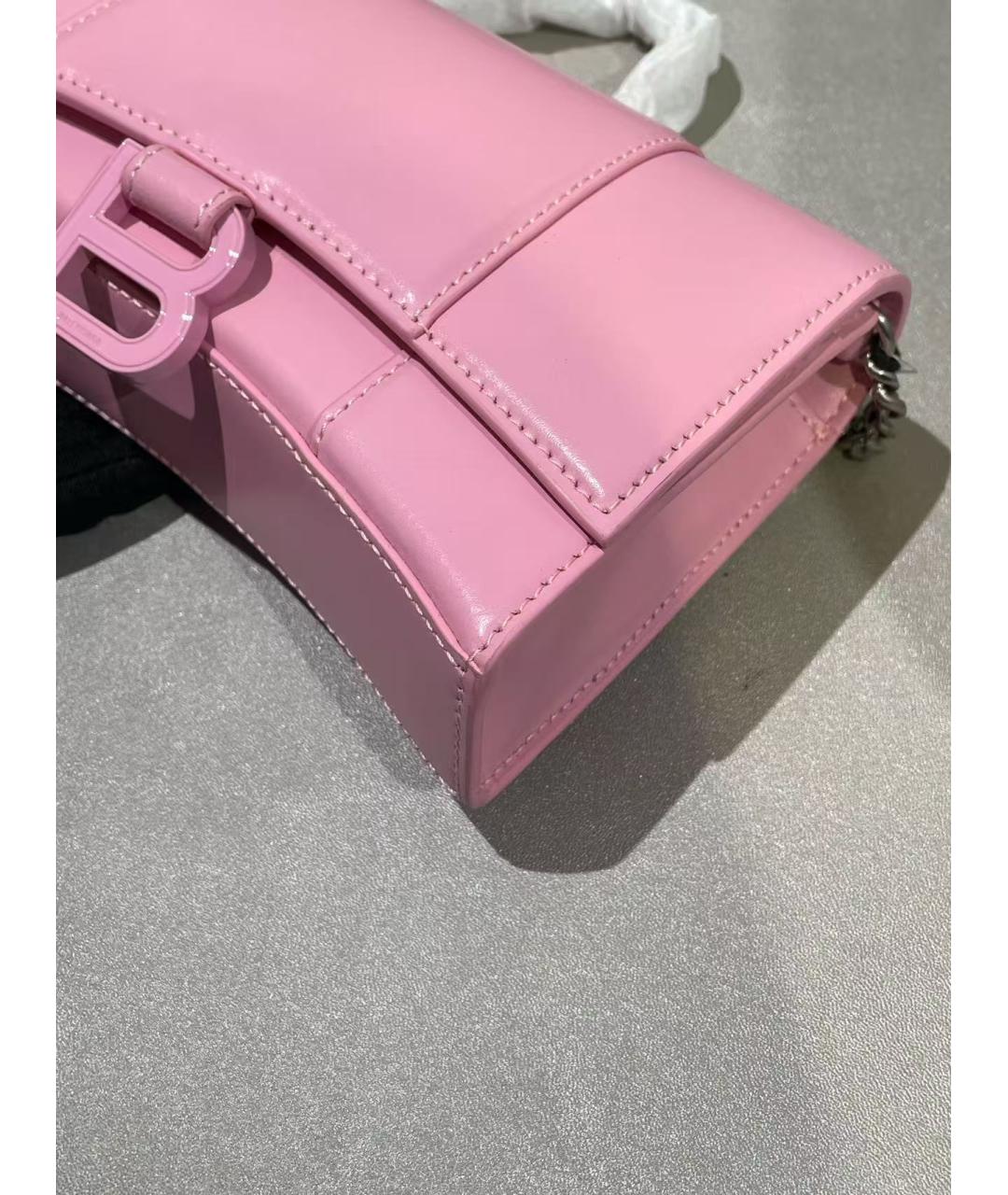 BALENCIAGA Розовая кожаная сумка через плечо, фото 5