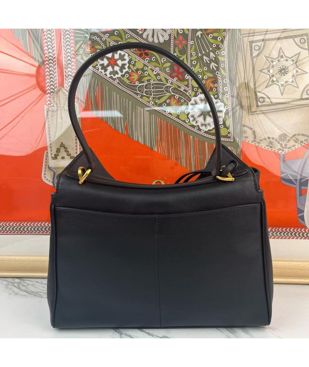 BALENCIAGA Черная кожаная сумка через плечо, фото 3