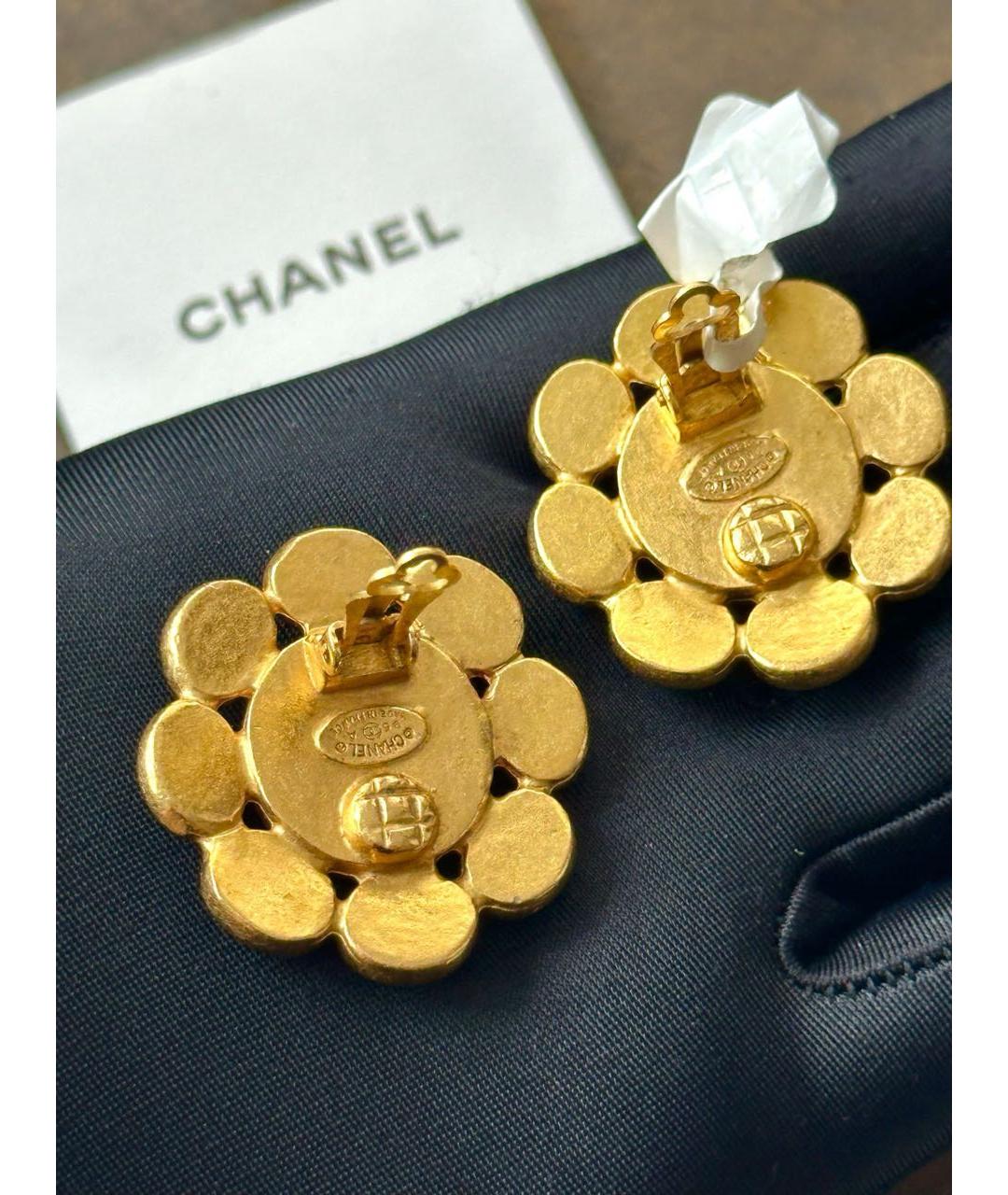 CHANEL Золотые серьги, фото 3