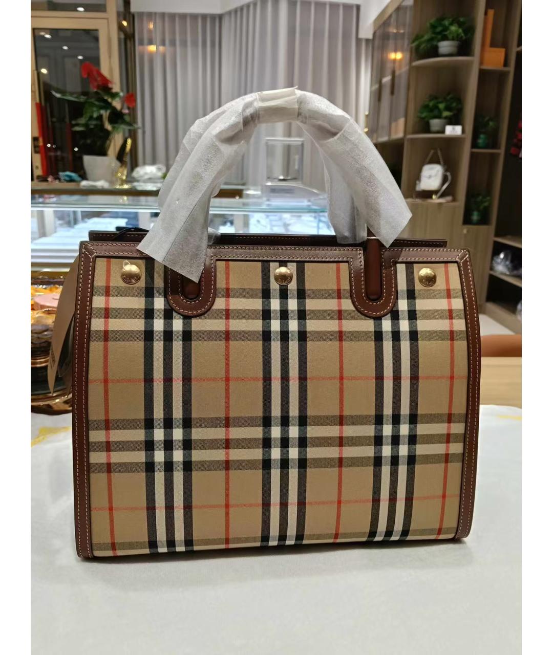 BURBERRY Бежевая сумка тоут, фото 4