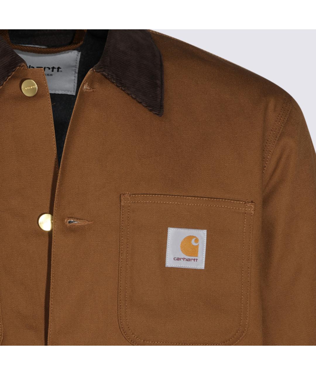 CARHARTT WIP Коричневая хлопковая куртка, фото 4