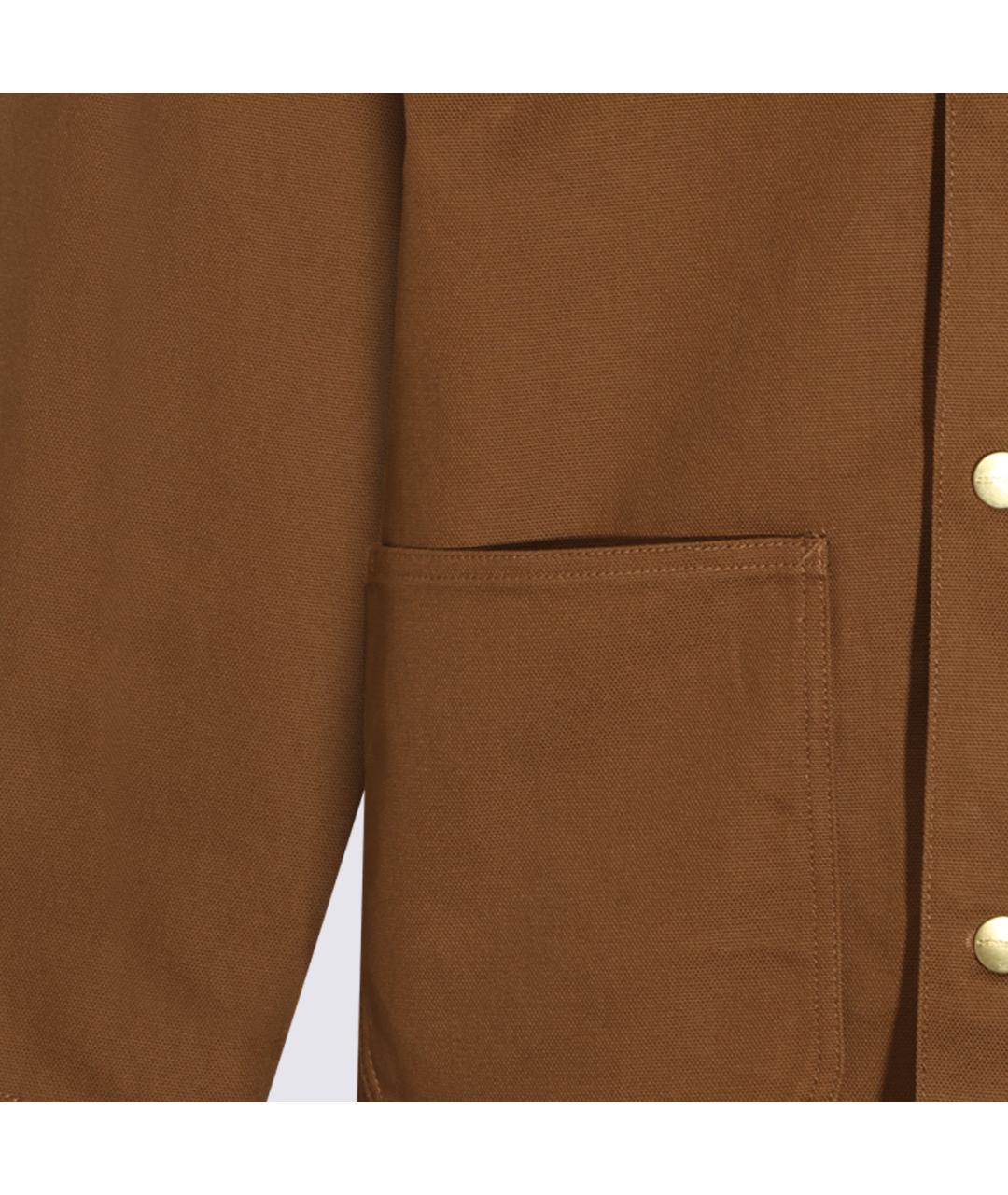 CARHARTT WIP Коричневая хлопковая куртка, фото 3