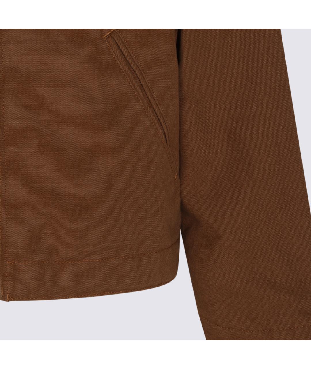 CARHARTT WIP Коричневая хлопковая куртка, фото 3