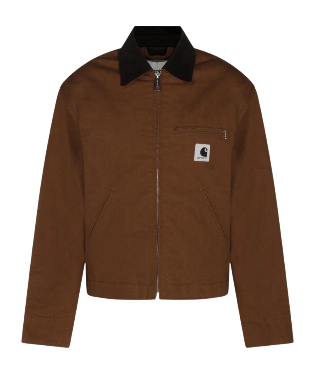 CARHARTT WIP Коричневая хлопковая куртка, фото 1