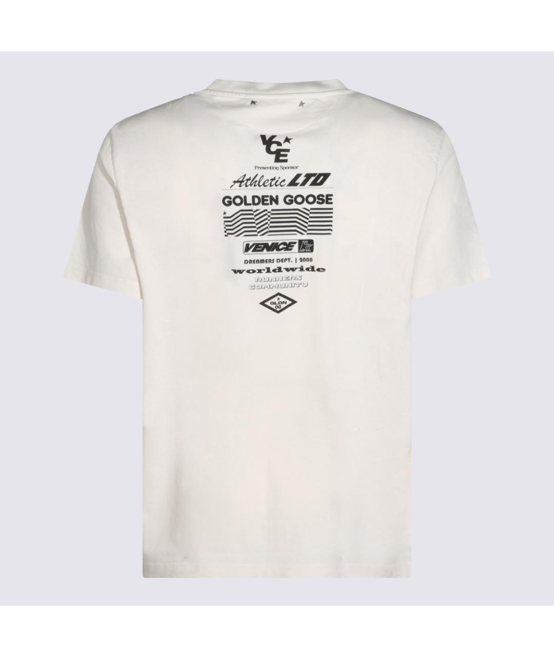 GOLDEN GOOSE Белая хлопковая футболка, фото 2