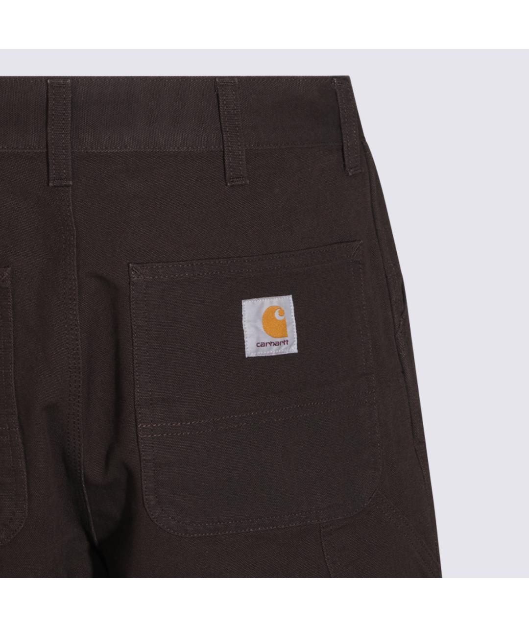 CARHARTT WIP Коричневые хлопковые повседневные брюки, фото 4