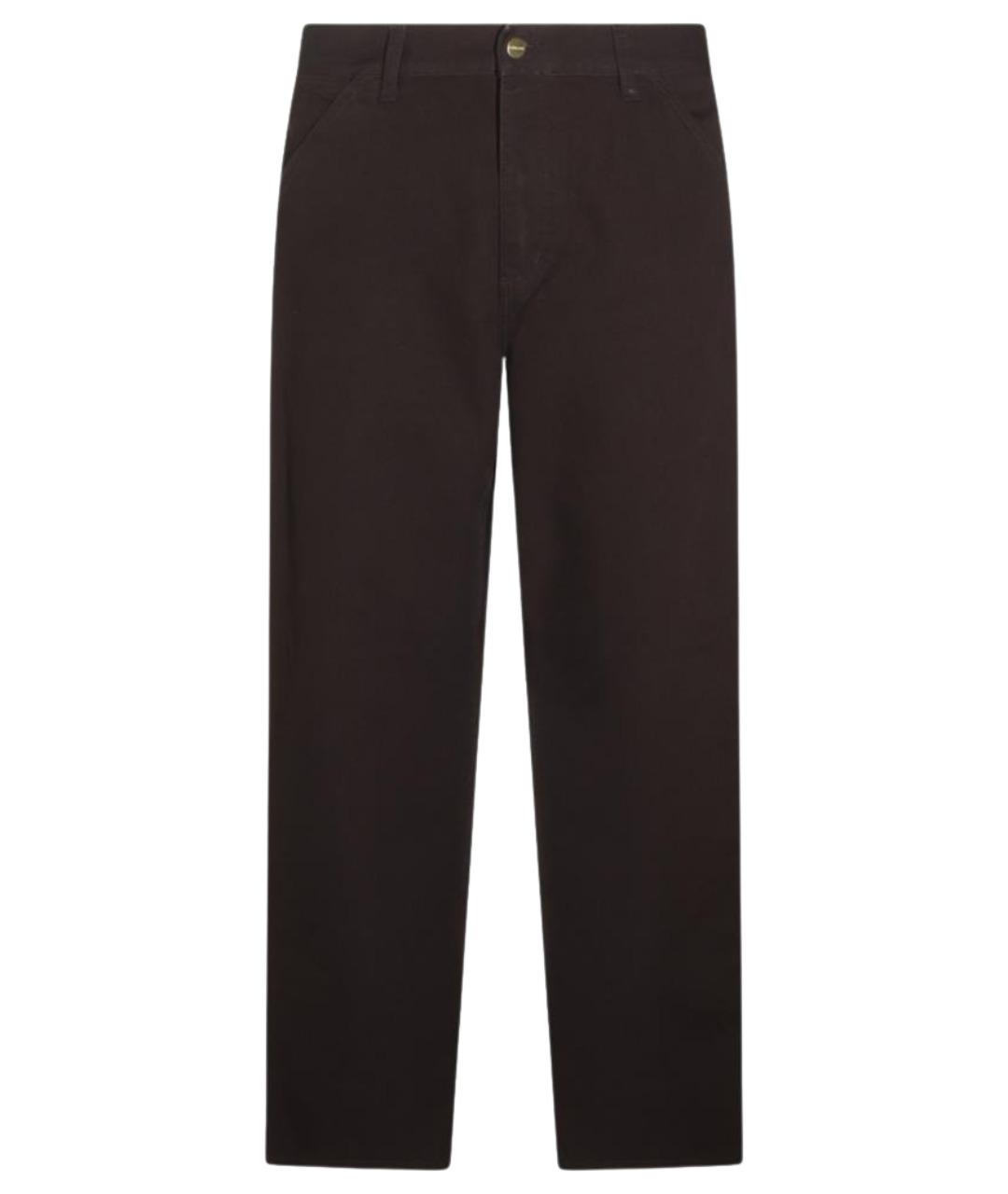 CARHARTT WIP Коричневые хлопковые повседневные брюки, фото 1