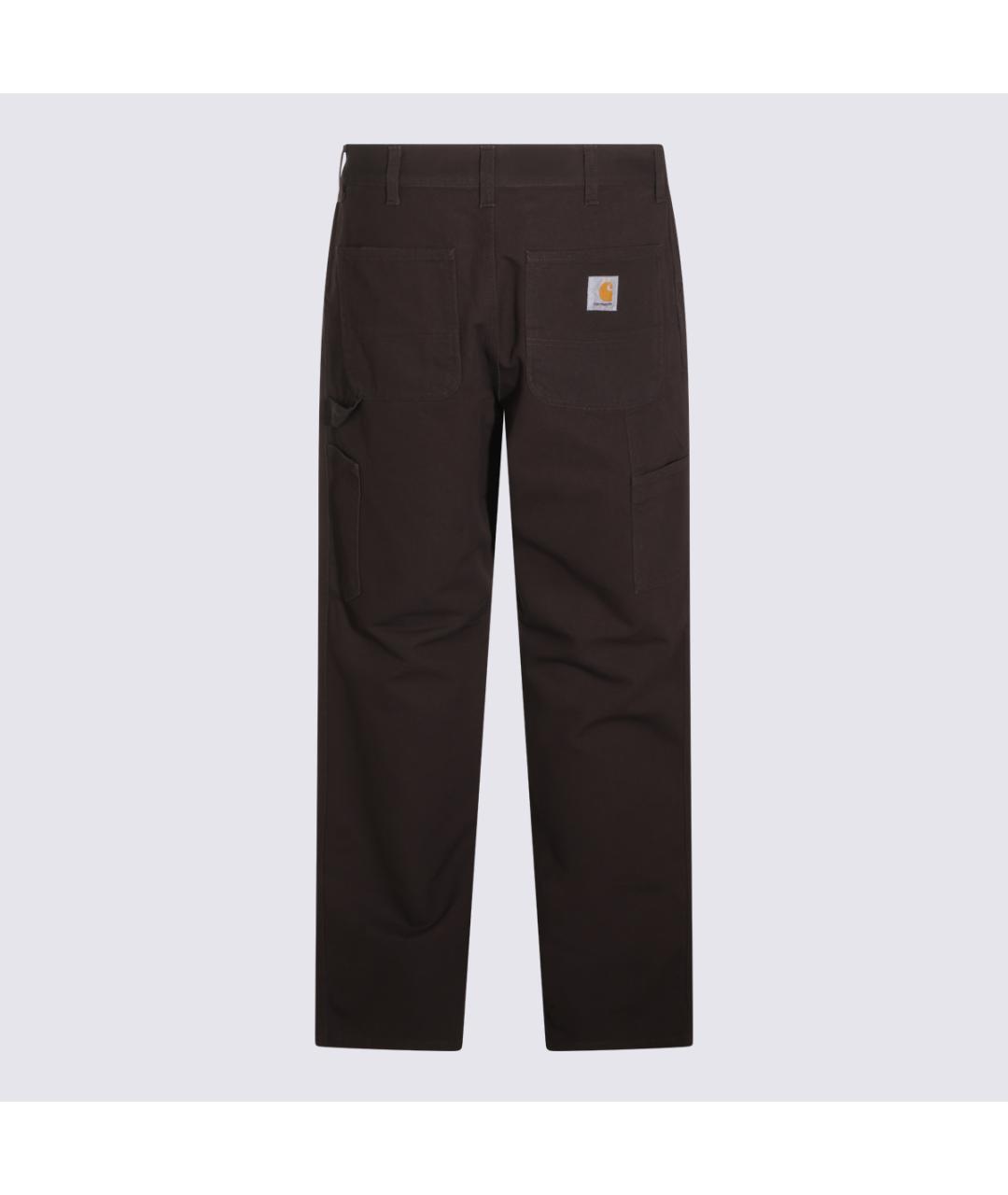 CARHARTT WIP Коричневые хлопковые повседневные брюки, фото 2