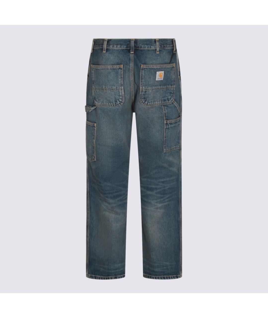 CARHARTT WIP Синие хлопковые прямые джинсы, фото 2
