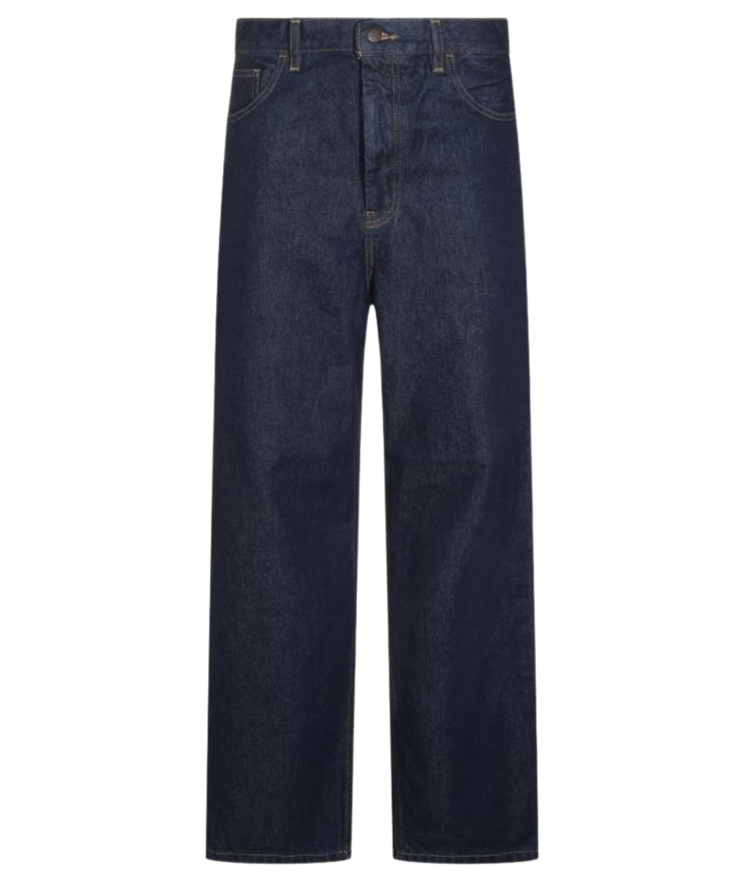 CARHARTT WIP Синие хлопковые прямые джинсы, фото 1