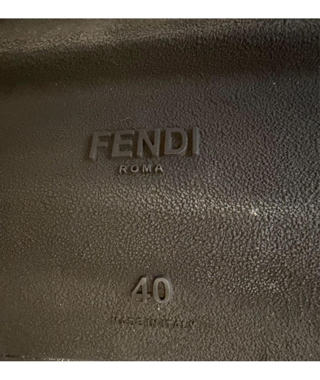 FENDI Белые текстильные кроссовки, фото 8