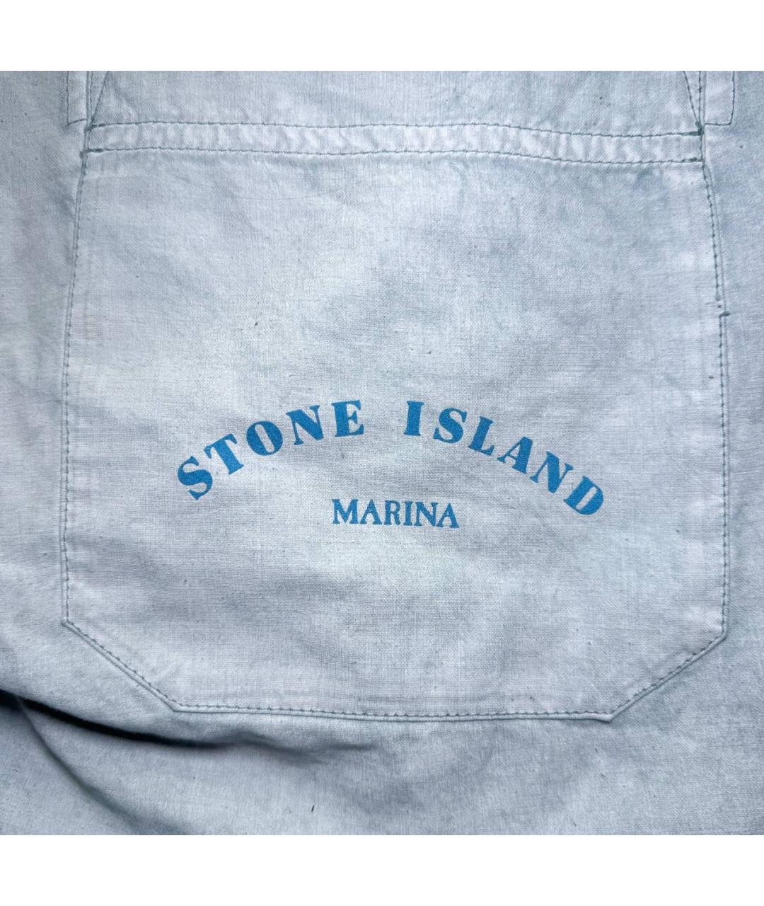 STONE ISLAND Голубые повседневные брюки, фото 5